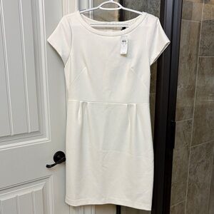 Ann Taylor Classic Cream Mini Dress